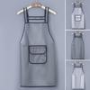 Kitchen Apron Widened Straps Big Pocket Sleeveless Lace Up Design Wipeable Oil Resistant Cooking Apron for Restaurant