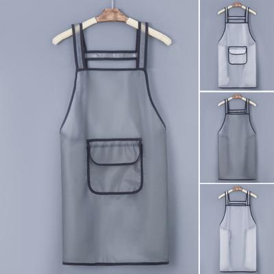 Küchenschürze mit verbreiterten Trägern, großen Taschen, ärmellos, mit Schnürung, abwischbare, ölbeständige Kochschürze für Restaurants