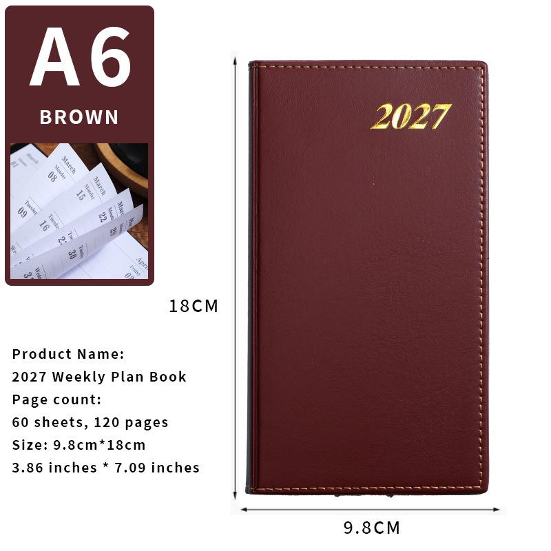 2027 English Daily Planner: 365-Day Portable Notebook with Calendar