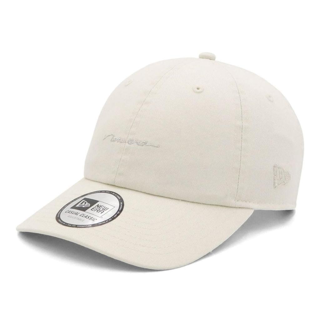 New Era Casual Classic Cap Free Handwritten Exclusive to and Casual New Era BB UV Trendy Functional Hat (14712463, NER36C2252), Ivory/White, Logo,