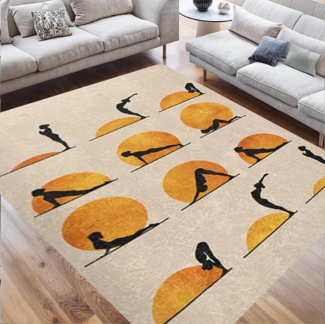 Mandala Area Rug In Bold Boho Maximalist Style Sacred Geometry Carpet for Whimsigoth Home Decor Meditation or Living Room