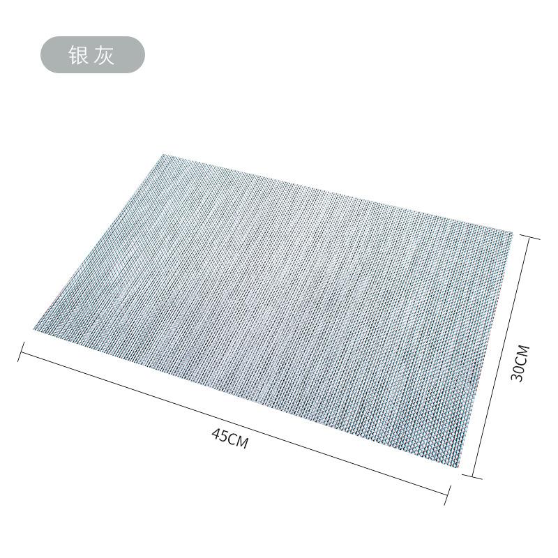 4 PZ Tovagliette Lavabili 30x45cm Grigio Resistenti al Calore Durevoli in Plastica Tovagliette Tessute Tappetini da Tavola in Vinile per Sala da Pranzo Tavolo da Cucina