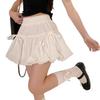 Women's Summer Sweet Style White A-Line Bow Tie Midi Skirt