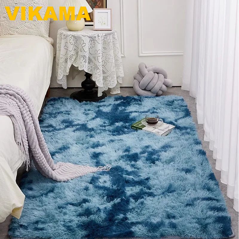 Tie-Dye Large Carpet Living Room Fluffy Floor Mat Super Soft Children's Room Non-Slip Home Decoration Bedroom Rug Washabl