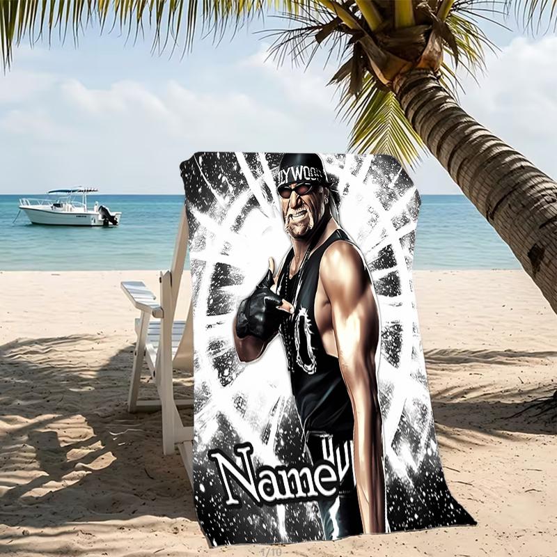 Customizable personalized beach towels Hulk Hogan themed designs.Suitable for the beach, yoga, sports;ideal as beach accessories