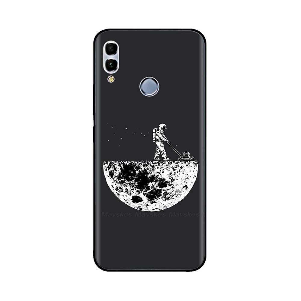 For Huawei P Smart 2019 6.21" Soft Black Silicone Phone Back Cover Case For Huawei P Smart 2019 POT-LX1 POT-LX3 POT LX1 Case Bag