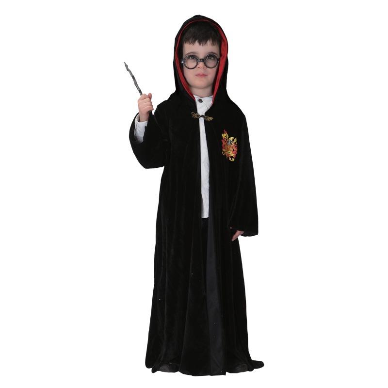 Harry Potter Magic Robe Cape Wand Wizard Costume Hermione Hogwarts Academy Robe