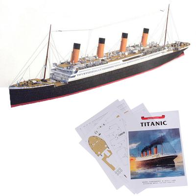 1:400 Diy Handcraft Titanic Ship 3D Paper Model Sets Toys