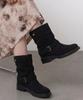 CHAAKAN [Black Middle Solo] Blaty Slouch Boots Bssdr4I194Blsdr4I195