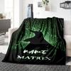 Matrix Code Man Lightweight Personalized Blanket Customize Text Soft Cozy Suitable For Sofa Couch Office Bed Picnics Four Seasons Universal Cozy Home