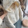 Cappotto Corto con Cappuccio Imbottito in Cotone da Donna, Giacca Calda Invernale