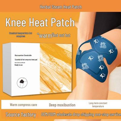 Hot Compress Knee & Cervical Patch with Glucosamine, Chondroitin, Moxibustion, and Essential Oils