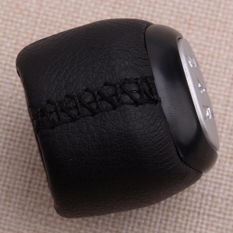 Silver Top Cover 5 Speed Manual Gear Stick Shift Knob Shifter Head Fit For SAAB 9-3 2003-2005 2006 2007 2008 2009 2010 2011 2012