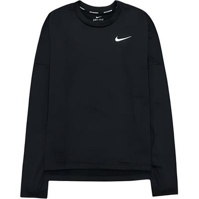 Knitted Warm Sports Casual Pullover Round Neck Long Sleeve T-Shirt Women Tops Black AQ9813-010