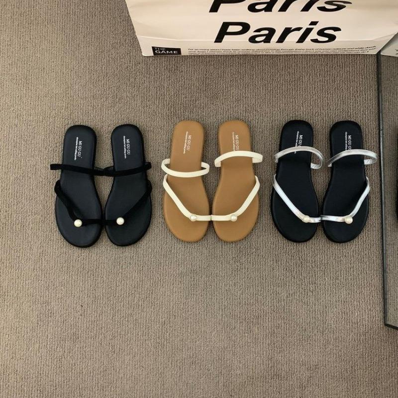 Mode Ny Populär Damtoffla Kvinna Sommar Platta Klackar Romerska Skor Låga Klackar Sandaler Skodon Damsandal Gladiator Öppen Tå Strand Damer