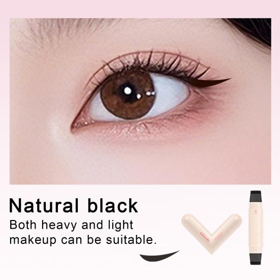 2.1ML Double Head Precision Eyeliner Stamp Long-Lasting Waterproof Smudge-proof Liquid Eyeliner Pen Easy Cats Eye Stencil Makeup Tool