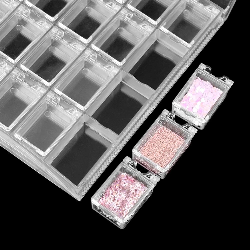 Detachable Dividers Nail Decoration Organize Box Desktop Small Parts Organizing
