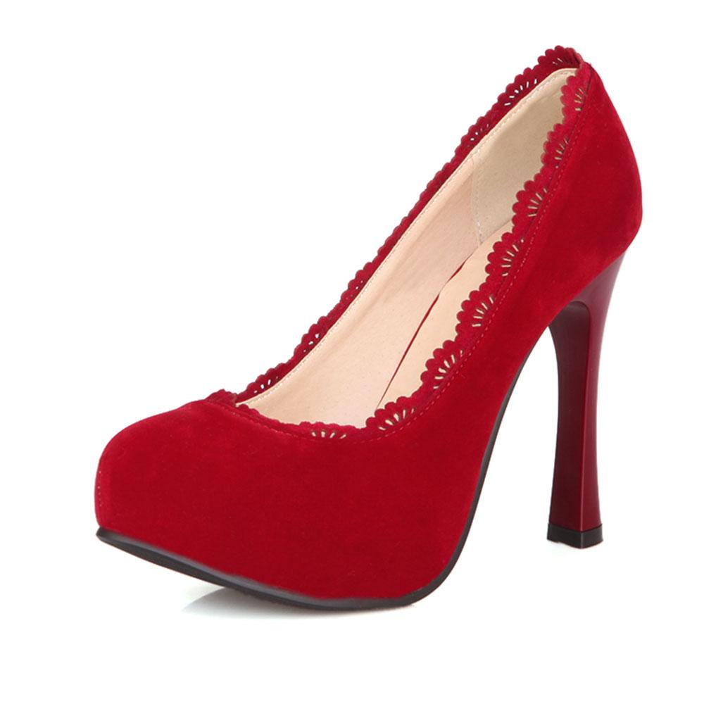 Dámské klasické lodičky na platformě s kulatou špičkou, vysoký blokový podpatek, pohodlné dámské boty do kanceláře, velikost 34-49