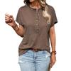 2025 Sommer Damen Einfarbig Lässig Rundhals Kurzarm T-Shirt