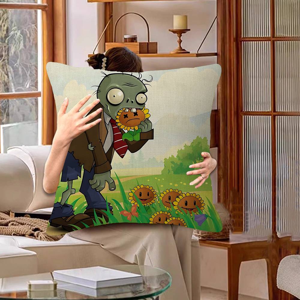 Game Plants Vs Z-Zombies 45*45Cm Cushion Cover Pillow Cover Decor Pillowcase Home Pillowcase For Couch Pillow