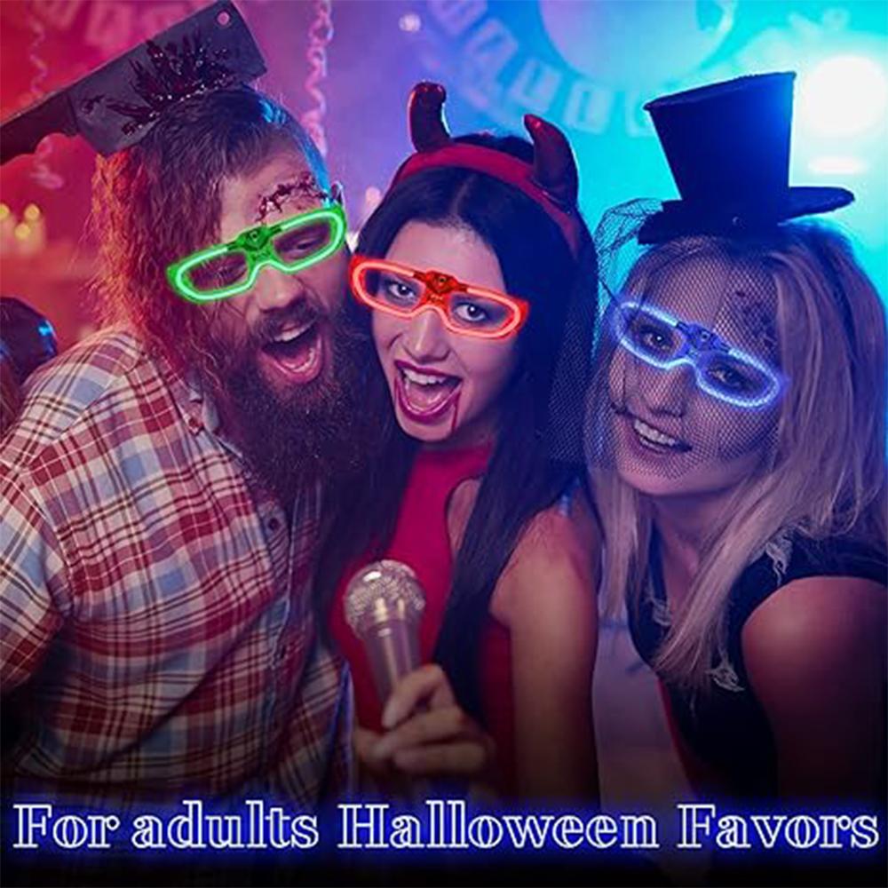 10pcs Light up Glasses Party Supplies Fit Christmas Valentine's Day New year