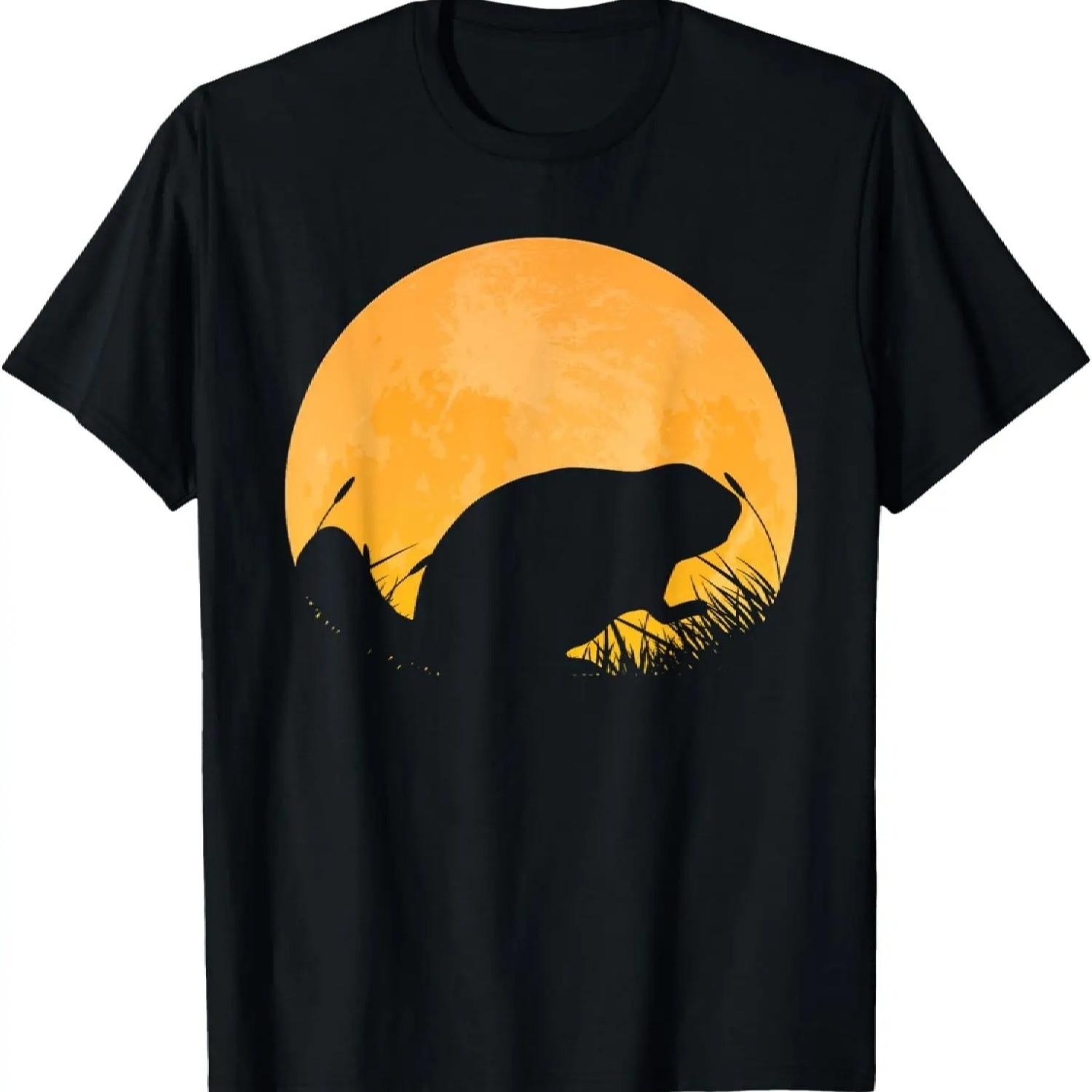 

Beaver Easy Halloween Outfit Rodent Kit Moon Costume Gift T-Shirt XXXXXL чорний