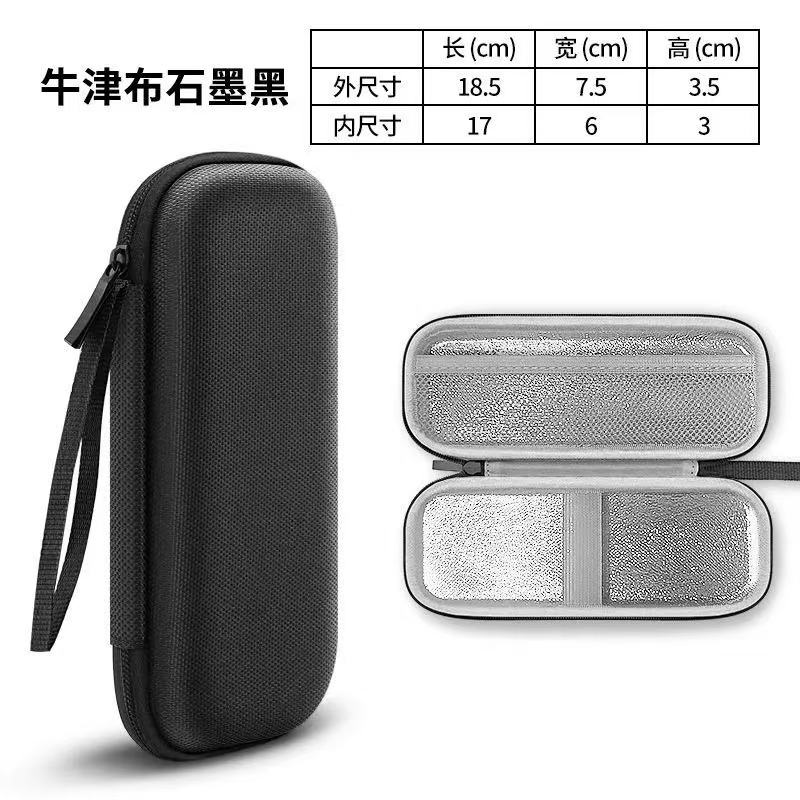 Retro Shaver Storage Box Portable Travel Storage Box EVA Hard Shell with Zipper Shaver Storage Bag Travel Essentials чёрный