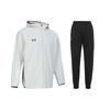 Under Armour Logo Training Woven Hooded Long Sleeve Knit Jogger Set Men sets 24600410-009+23600704-001