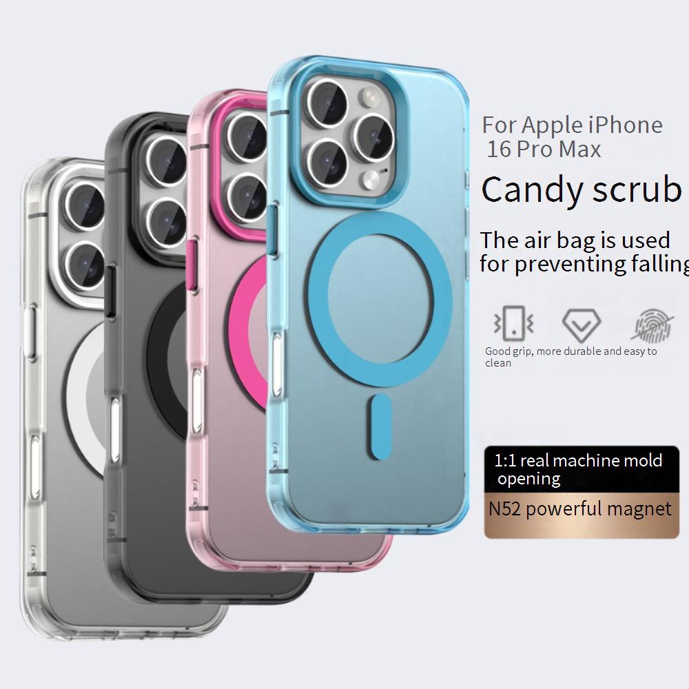 Magsafe Matte Phone Case For Apple iPhone 16 15 14 Pro Max Plus 16e Case Magnetic Wireless Charging Shockproof Back Cover