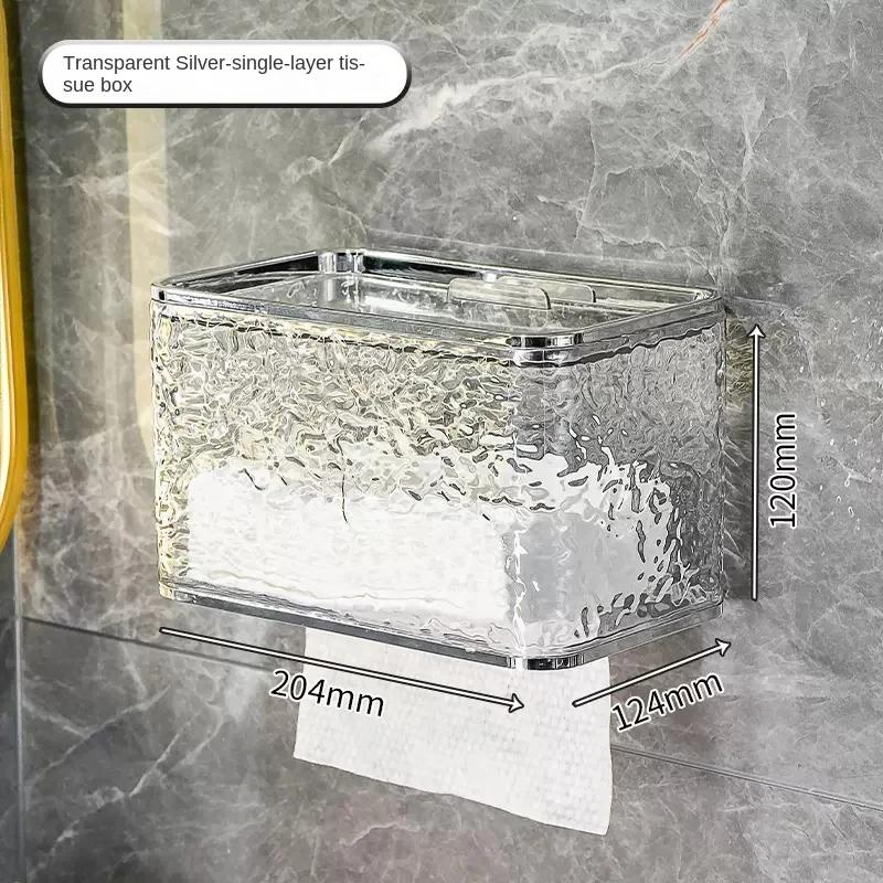 

Усовершенствованный диспенсер для салфеток с водной рябью Коробка для вытирания рук Туалетная бумага Коробка для туалетной бумаги Настенный ящик для туалетной бумаги для дома