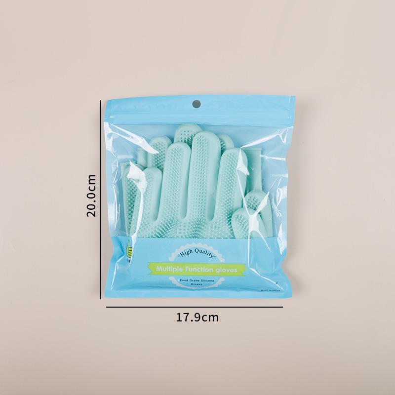 Durable Silicone Pet Bathing Gloves: Anti-Scratch & Bite Cleaning Gloves for Cats and Dogs