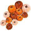 10pcs Velvet Artificial Pumpkin Decor Desktop Pumpkin Ornament Autumn Fall Thanksgiving Harvest Festival Halloween Decoration