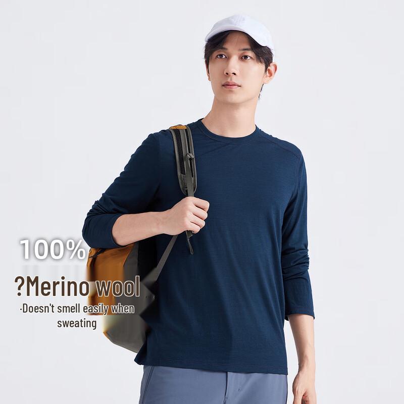 

Men s Merino Wool Long-Sleeve Outdoor Base Layer T-Shirt XXL