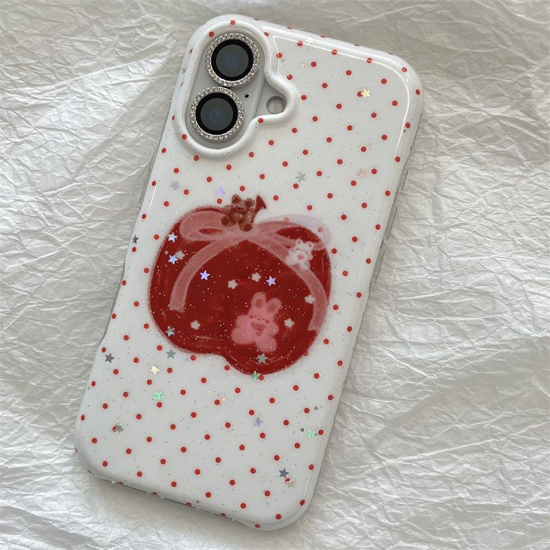 

Korean Polka Dot Bear iPhone 17/16 Pro Max/15/14 Case for Women 14 Pro Max