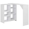 VidaXL Bar Table with Removable Shelf White 138 X 40 X 120 Cm
