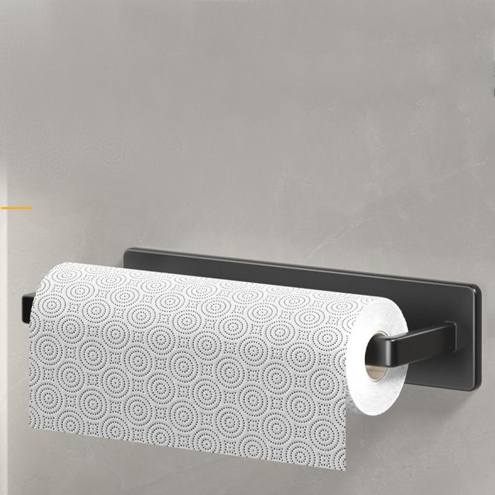 Iron Paper Towel Holder Gray Tissue Roll Holder Durable Kitchen Towel Rack Space Saving
