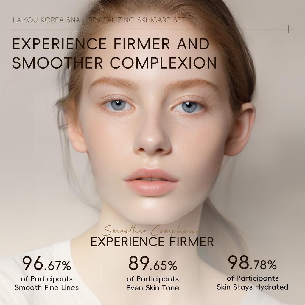 LAIKOU Snail Skincare 5-Piece Set for Facial Care and Brightening Complexion