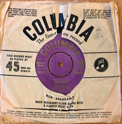 7-Zoll Schallplatte JAMES PRICE JOHNSON - Feeling Blues SCM5127 Columbia 1954 UK Jazz Gebraucht