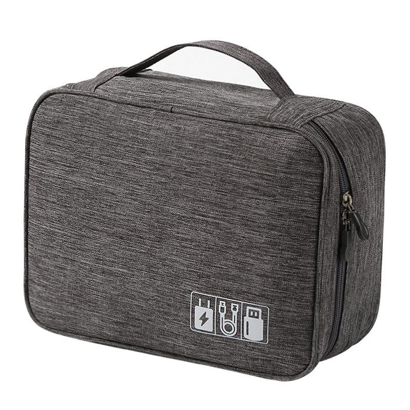 Waterproof Multi-layer Digital Travel Storage Bag for Cables, Earphones, and Makeup - Unisex & Fashionable