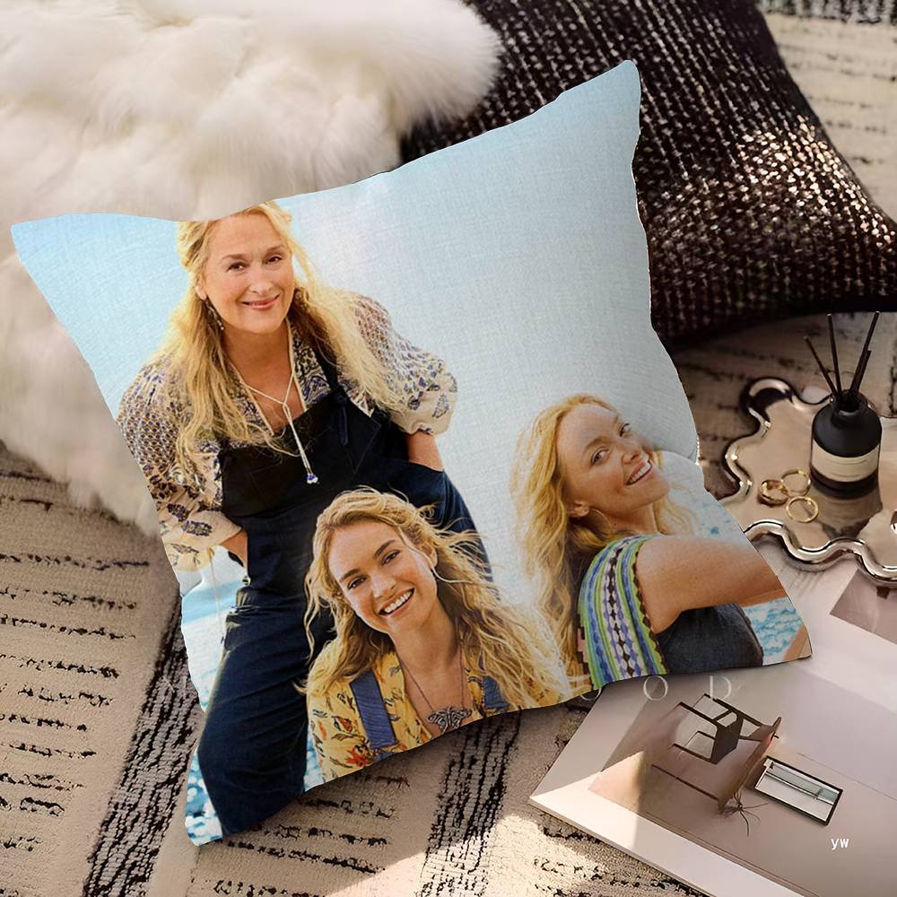 Movie Mamma Mia Pillow Gift Home Office Decoration Bedroom Sofa Car Cushion Cover Case 45x45