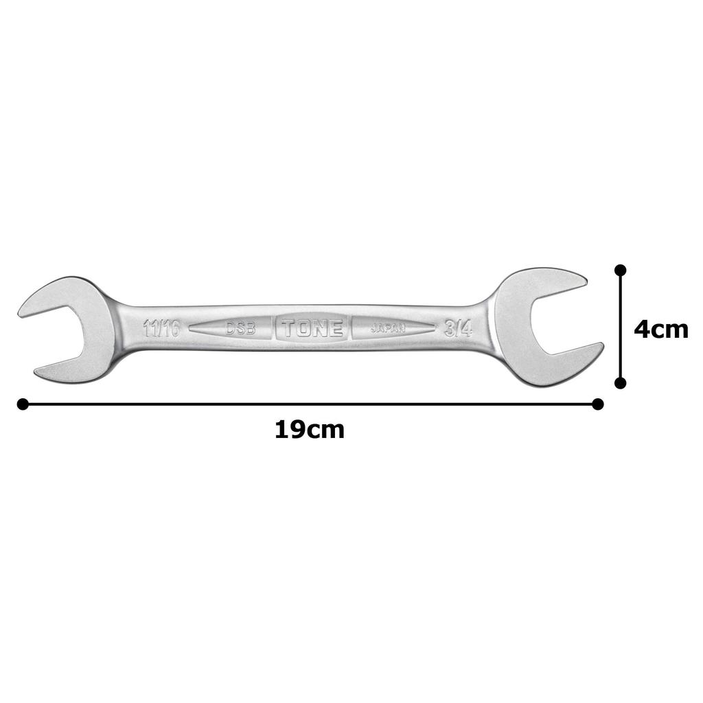 Tone x Flats DSB-2224 Wrench, 11/16" 3/4"