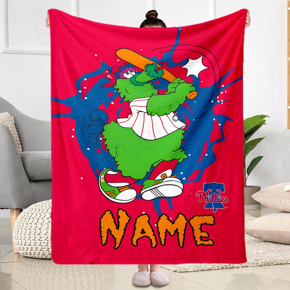 Baseball Print Customize Your Name Blanket Lightweight Customizable Blanket Warmthful Decor for Chair Nap Sofa Office Chair Four Seasons Multipurpose