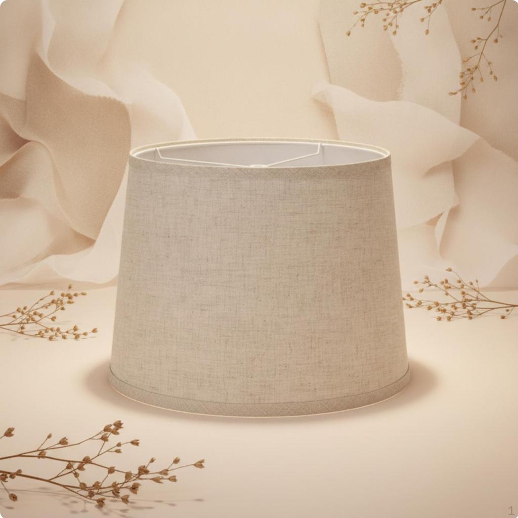 Textile Lampshade DIY Replacement Table Lamp Shade Harp Fitter Floor for Crafters, Living