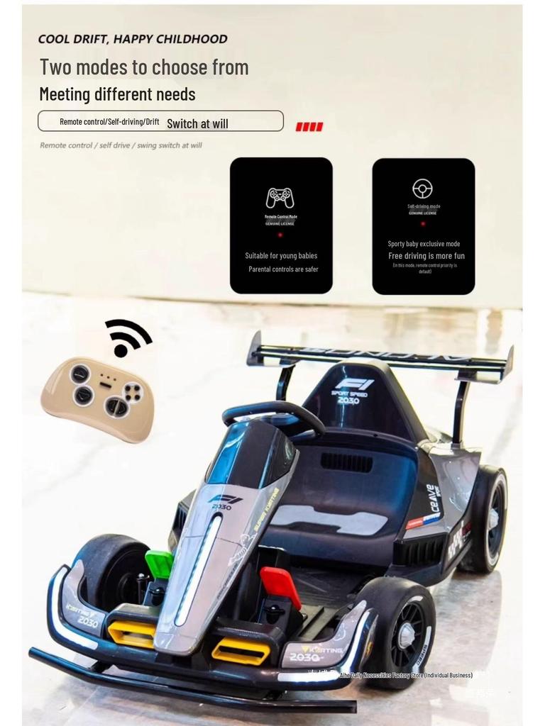 Electric Drifting Go-Kart for Kids & Adults - Remote Controlled Four-Wheel Toy Car