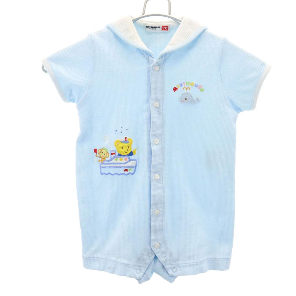 mikihouse made in Japan Short sleeve Coverall 70 Light blue Kid's Used