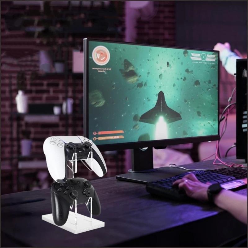 Universal Game Controller Holder Clear Acrylic Mount Bracket Space Saving Storage Rack for Gaming Room Home Use