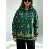 Womens Oversized Christmas Hoodie With 3D Print Loose Fit Large Slant Pockets Long Sleeve Holiday Party Casual Wear