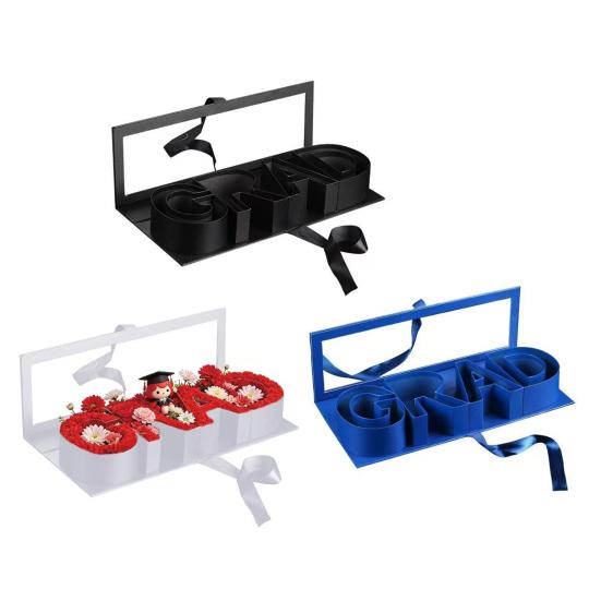 Graduation Gift Box 2026 Sturdy Self-Fillable Letter Shaped Box for Snacks Gifts Flowers Cash No Assembly DIY Graduation Gift for High School College