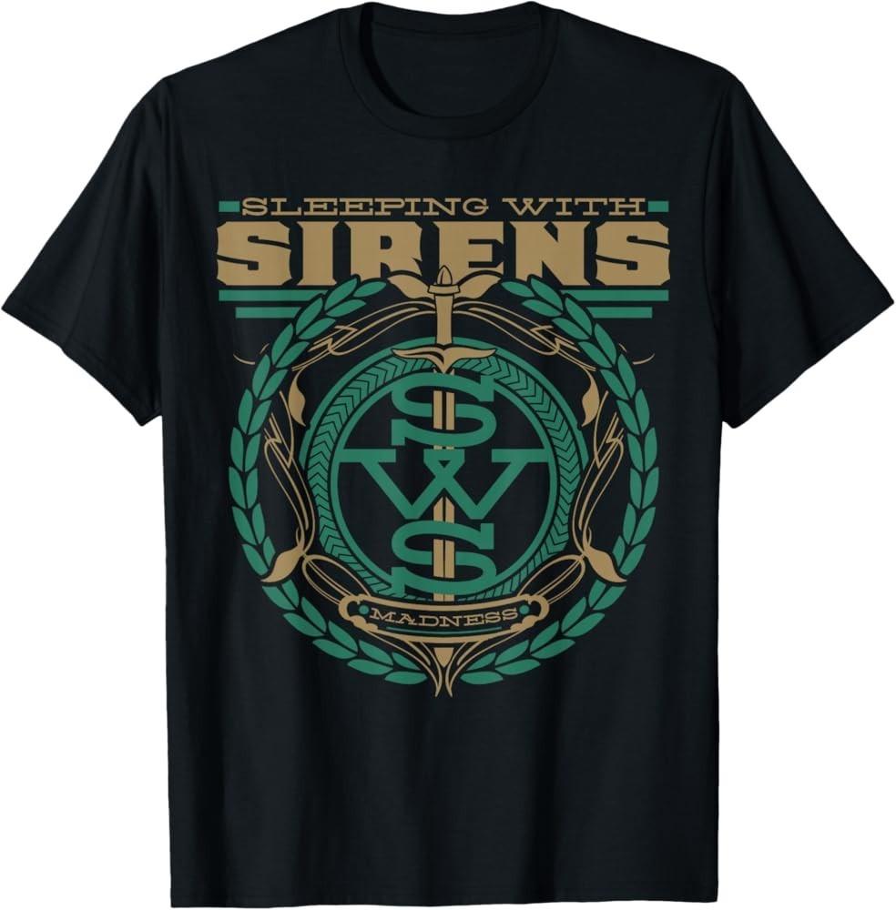 Trend! Sleeping With Sirens LOGO Black Shirt FUll size S-5XL unisex TA960 Unisex T-Shirt S