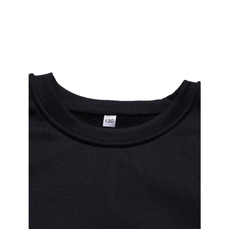 2025 9 29 Happy Girl Girls Autumn and Winter Fashion Sweatshirt Creative Christmas Elements Casual Long Sleeve Sweatshirt Round Neck